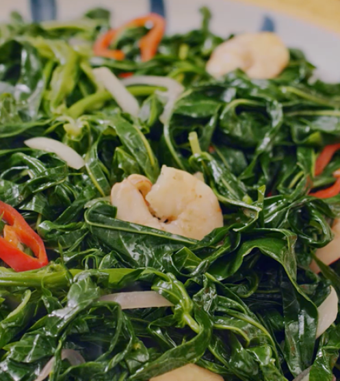 Stir-Fried Tapioca Leaves